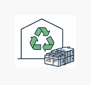 End-of-life recycling illustration